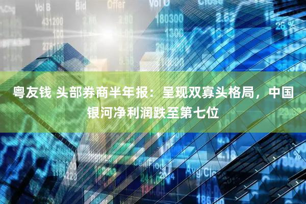 粤友钱 头部券商半年报：呈现双寡头格局，中国银河净利润跌至第七位